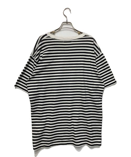 A BATHING APE（ア ベイシング エイプ）A BATHING APE (ア ベイシング エイプ) ボーダーTシャツ ホワイト×ブラック サイズ:XXLの古着・服飾アイテム