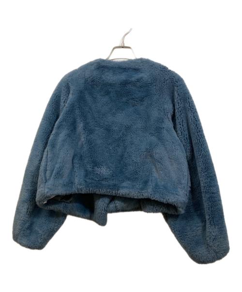 FRAY ID（フレイ アイディー）FRAY ID (フレイ アイディー) ECOPELショートファージャケット ネイビー サイズ:SIZE 0の古着・服飾アイテム