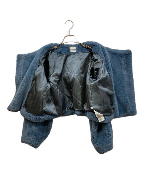 FRAY ID（フレイ アイディー）FRAY ID (フレイ アイディー) ECOPELショートファージャケット ネイビー サイズ:SIZE 0の古着・服飾アイテム