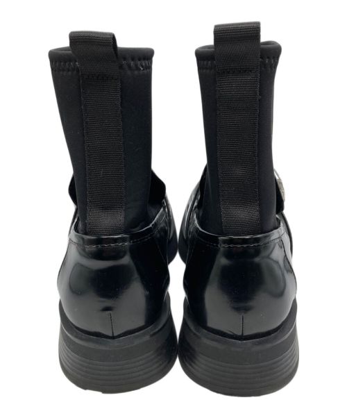 HER LIP TO（ハーリップトゥ）HER LIP TO (ハーリップトゥ) Square Toe Loafer Boots ブラック サイズ:38の古着・服飾アイテム