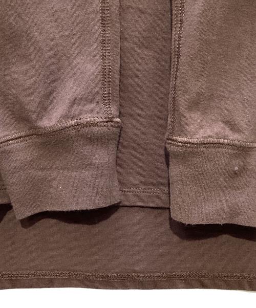 DRAWER（ドゥロワー）DRAWER (ドゥロワー) コットン天竺クルーネックロングスリーブTシャツ ブラウン サイズ:表記なしの古着・服飾アイテム