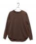 DRAWER（ドゥロワー）の古着「コットン天竺クルーネックロングスリーブTシャツ」｜ブラウン