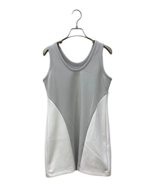 kemono（ケモノ）kemono (ケモノ) ダブルレイヤーカットオフワンピース ライトグレー サイズ:FREEの古着・服飾アイテム