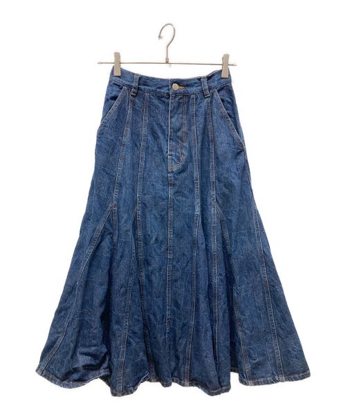 ANREALAGE（アンリアレイジ）ANREALAGE (アンリアレイジ) デニムロングスカート インディゴ サイズ:36の古着・服飾アイテム