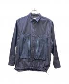 WHITE MOUNTAINEERINGホワイトマウンテ二アニング）の古着「SHIRT WITH LARGE POCKETS」｜ネイビー