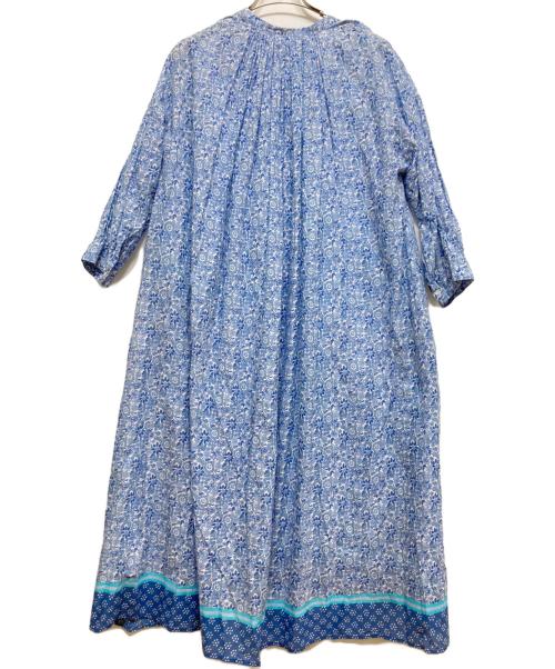 SOIL（ソイル）SOIL (ソイル) 総柄ワンピース ブルー サイズ:Ⅱの古着・服飾アイテム