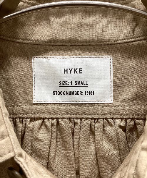 HYKE（ハイク）HYKE (ハイク) C/H MILITARY SHIRT ベージュ サイズ:１　SMALLの古着・服飾アイテム