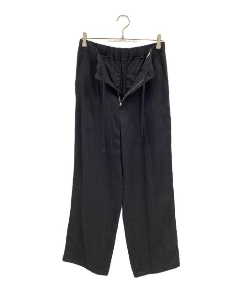 Coohem（コーヘン）Coohem (コーヘン) KNIT SIDELINE LINEN MIX PANTS ブラック サイズ:Lの古着・服飾アイテム