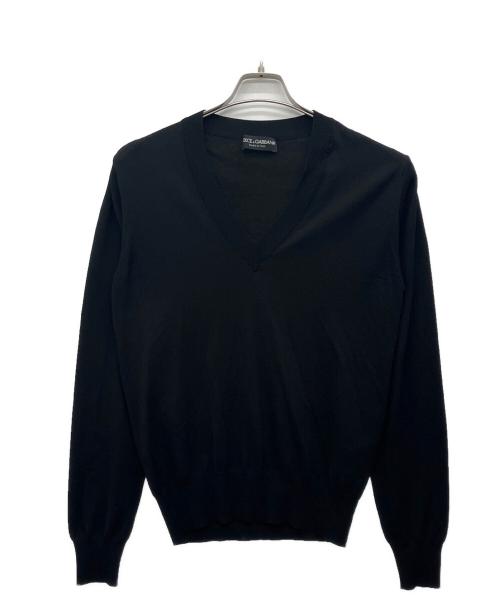 DOLCE & GABBANA（ドルチェ＆ガッバーナ）DOLCE & GABBANA (ドルチェ＆ガッバーナ) Vネックニット ブラック サイズ:44の古着・服飾アイテム