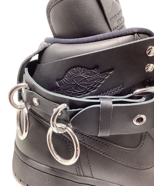 NIKE（ナイキ）NIKE (ナイキ) COMME des GARCONS HOMME PLUS (コムデギャルソンオムプリュス) AIR JORDAN 1 HI STRAP SP-C(エアジョーダンワンハイストラップSP-C) ブラック サイズ:27の古着・服飾アイテム