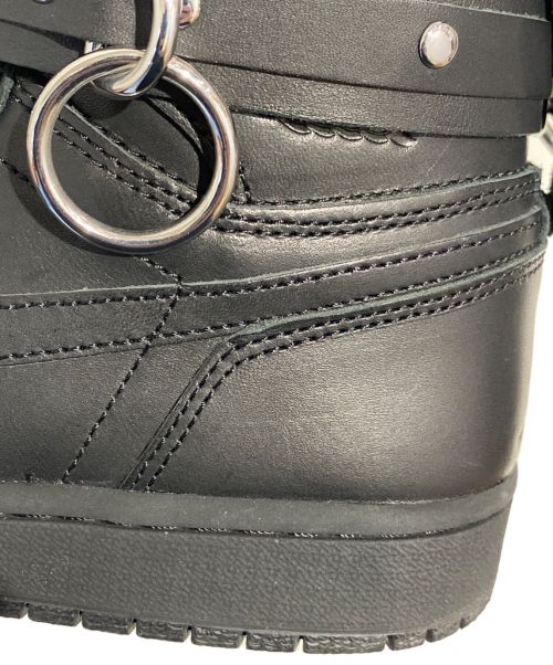 NIKE（ナイキ）NIKE (ナイキ) COMME des GARCONS HOMME PLUS (コムデギャルソンオムプリュス) AIR JORDAN 1 HI STRAP SP-C(エアジョーダンワンハイストラップSP-C) ブラック サイズ:27の古着・服飾アイテム