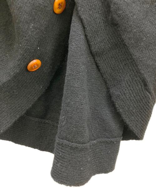 COMME des GARCONS（コムデギャルソン）COMME des GARCONS (コムデギャルソン) 変形ウールカーディガン ブラック サイズ:Mの古着・服飾アイテム