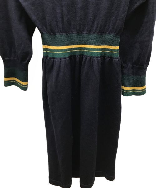 Coohem（コーヘン）Coohem (コーヘン) ファインウールテックニットワンピース ネイビー サイズ:Mの古着・服飾アイテム