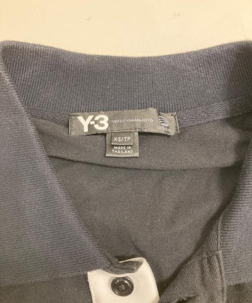 Y-3（ワイスリー）Y-3 (ワイスリー) 袖ロゴ刺繍ポロシャツ ブラック サイズ:XSの古着・服飾アイテム