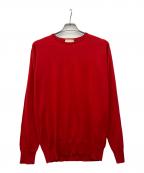 JOHN SMEDLEYジョンスメドレー）の古着「カシミヤシルククルーネックニット」｜レッド