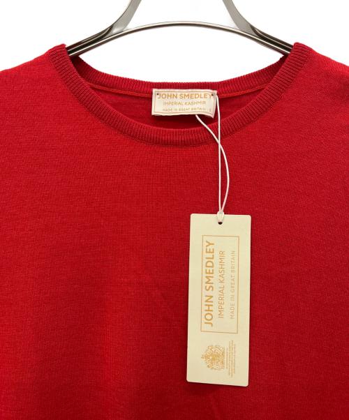 JOHN SMEDLEY（ジョンスメドレー）JOHN SMEDLEY (ジョンスメドレー) カシミヤシルククルーネックニット レッド サイズ:Sの古着・服飾アイテム