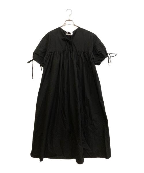 YORI（ヨリ）YORI (ヨリ) コットンパフスリーブワンピース ブラック サイズ:SIZE 36の古着・服飾アイテム