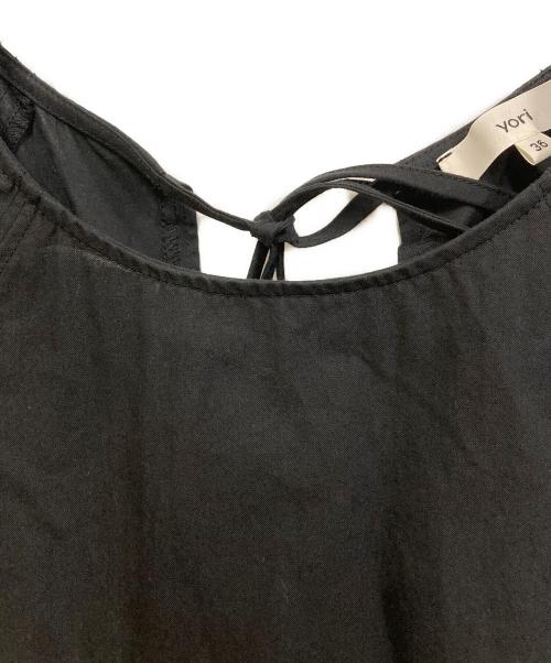 YORI（ヨリ）YORI (ヨリ) コットンパフスリーブワンピース ブラック サイズ:SIZE 36の古着・服飾アイテム