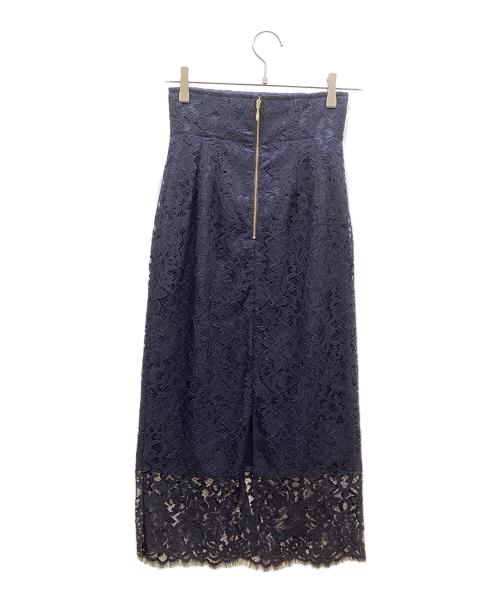 Noble（ノーブル）Noble (ノーブル) リバーレースIラインスカート ネイビー サイズ:32の古着・服飾アイテム