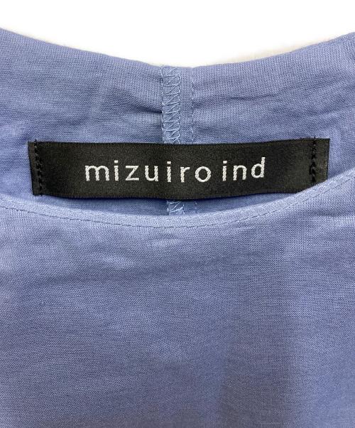 mizuiro-ind（ミズイロインド）mizuiro-ind (ミズイロインド) コットンダブルヘムラインN/Sワンピース ライトブルー サイズ:表記なしの古着・服飾アイテム
