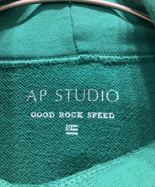 AP STUDIO（エーピーストゥディオ）AP STUDIO (エーピーストゥディオ) GOOD ROCK SPEED (グッドロックスピード) 別注プリントフーディプルオーバー グリーン サイズ:FREEの古着・服飾アイテム