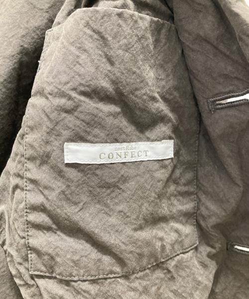 nestrobe confect（ネストローブ コンフェクト）nestrobe confect (ネストローブ コンフェクト) スーピマコットンテーラードジャケット ダークグレー サイズ:3の古着・服飾アイテム
