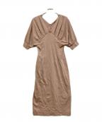 HER LIP TOハーリップトゥ）の古着「Cache-Coeur Jersey Midi Dress」｜ピンク