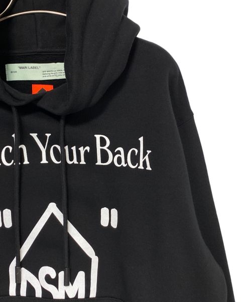 OFFWHITE（オフホワイト）OFFWHITE (オフホワイト) DOVER STREET MARKET (ドーバー ストリート マーケット) 1 DROP HOODIE ブラック サイズ:Lの古着・服飾アイテム