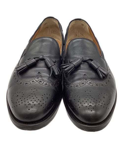 POLPETTA（ポルペッタ）POLPETTA (ポルペッタ) ウィングチップレザータッセルローファー ブラック サイズ:40.5の古着・服飾アイテム
