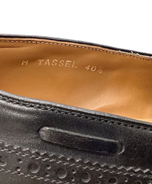 POLPETTA（ポルペッタ）POLPETTA (ポルペッタ) ウィングチップレザータッセルローファー ブラック サイズ:40.5の古着・服飾アイテム