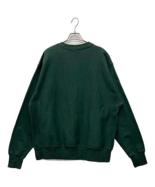 Champion REVERSE WEAVE（チャンピオン リバース ウィーブ）Champion REVERSE WEAVE (チャンピオン リバース ウィーブ) MoMA (モマ) クルーネックスウェット グリーン サイズ:2XLの古着・服飾アイテム