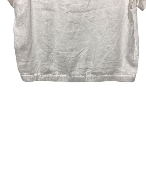 EMPORIO ARMANI（エンポリオアルマーニ）EMPORIO ARMANI (エンポリオアルマーニ) リネンフーデットシャツ ホワイト サイズ:Sの古着・服飾アイテム