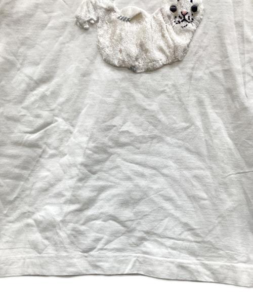 MUVEIL（ミュベール）MUVEIL (ミュベール) アザラシモチーフTシャツ ホワイト サイズ:38の古着・服飾アイテム
