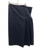 Y'sワイズ）の古着「ウールタックスカート」｜ブラック