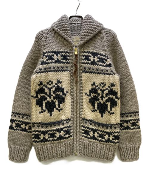 EDIT&CO（エディットアンドコー）Edit&Co (エディットアンドコー) カウチンニットカーディガンLily Zip Up Sweater Tricolor  ベージュ サイズ:不明の古着・服飾アイテム