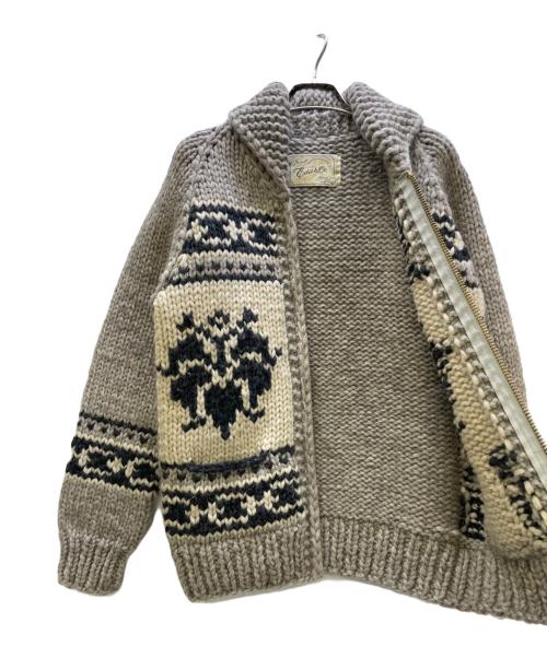 EDIT&CO（エディットアンドコー）Edit&Co (エディットアンドコー) カウチンニットカーディガンLily Zip Up Sweater Tricolor  ベージュ サイズ:不明の古着・服飾アイテム