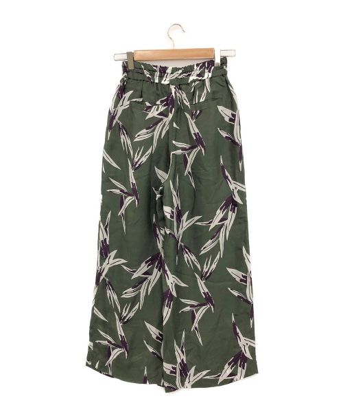 SACRA（サクラ）SACRA (サクラ) リーフプリント ワイドパンツ グリーン サイズ:36の古着・服飾アイテム