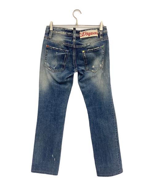 DSQUARED2（ディースクエアード）DSQUARED2 (ディースクエアード) ダメージデニムパンツ インディゴ サイズ:44の古着・服飾アイテム