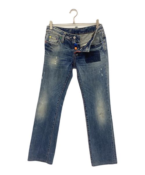 DSQUARED2（ディースクエアード）DSQUARED2 (ディースクエアード) ダメージデニムパンツ インディゴ サイズ:44の古着・服飾アイテム