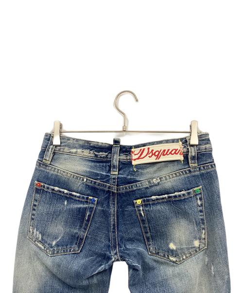 DSQUARED2（ディースクエアード）DSQUARED2 (ディースクエアード) ダメージデニムパンツ インディゴ サイズ:44の古着・服飾アイテム