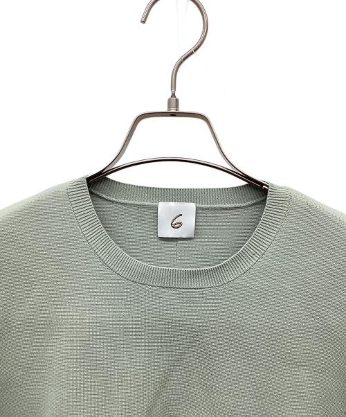 6(ROKU) BEAUTY&YOUTH（ロク ビューティーアンドユース）6(ROKU) BEAUTY&YOUTH (ロク ビューティーアンドユース) MILANO RIB SHORT SLEEVE KNIT グリーン サイズ:なしの古着・服飾アイテム