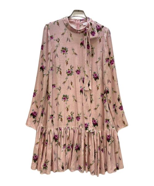 RED VALENTINO（レッドヴァレンティノ）RED VALENTINO (レッドヴァレンティノ) 花柄ワンピース ピンク サイズ:40の古着・服飾アイテム