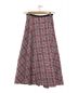 TOMORROW LAND (トゥモローランド) クレールチェック アシンメトリースイングスカート レッド×ネイビー サイズ:34：5000円