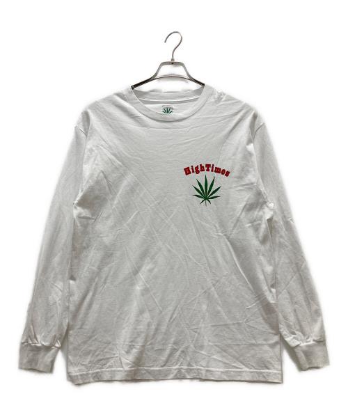 WACKO MARIA（ワコマリア）WACKO MARIA (ワコマリア) HIGH TIMES (ハイ タイムズ) ロングスリーブカットソー ホワイト サイズ:Lの古着・服飾アイテム