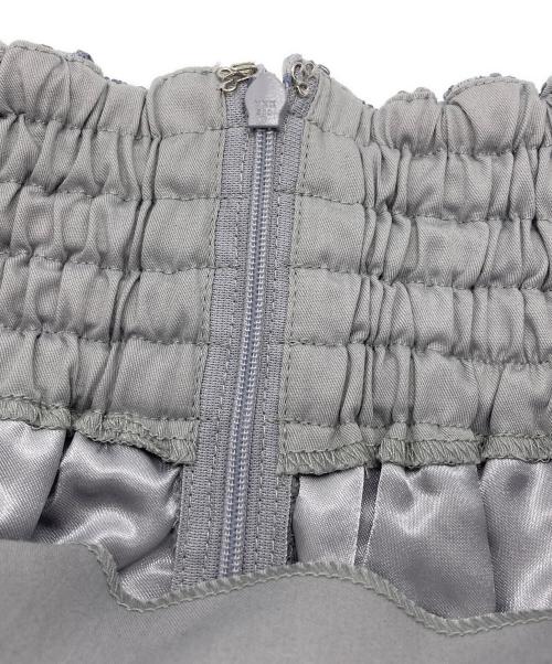 Mystrada（マイストラーダ）Mystrada (マイストラーダ) アイリスレースフレアスカート サックスブルー サイズ:SIZE 38の古着・服飾アイテム