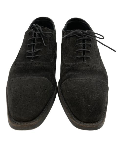 SHETLAND FOX（シェットランドフォックス）SHETLAND FOX (シェットランドフォックス) スエードストレートチップシューズ ブラック サイズ:7の古着・服飾アイテム