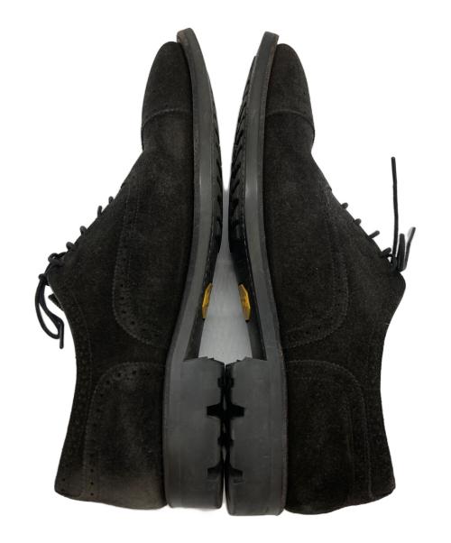 SHETLAND FOX（シェットランドフォックス）SHETLAND FOX (シェットランドフォックス) スエードストレートチップシューズ ブラック サイズ:7の古着・服飾アイテム