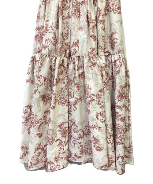 Snidel（スナイデル）Snidel (スナイデル) ボリュームタフタプリントスカート アイボリー サイズ:1の古着・服飾アイテム