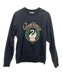CASABLANCA（カサブランカ）の古着「Black Emblem De Cygne Sweatshirt」｜ブラック