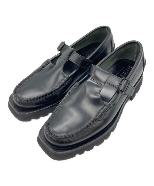 HEREU（ヘリュー）HEREU (ヘリュー) Alber Sport Tストラップローファー ブラック サイズ:38の古着・服飾アイテム